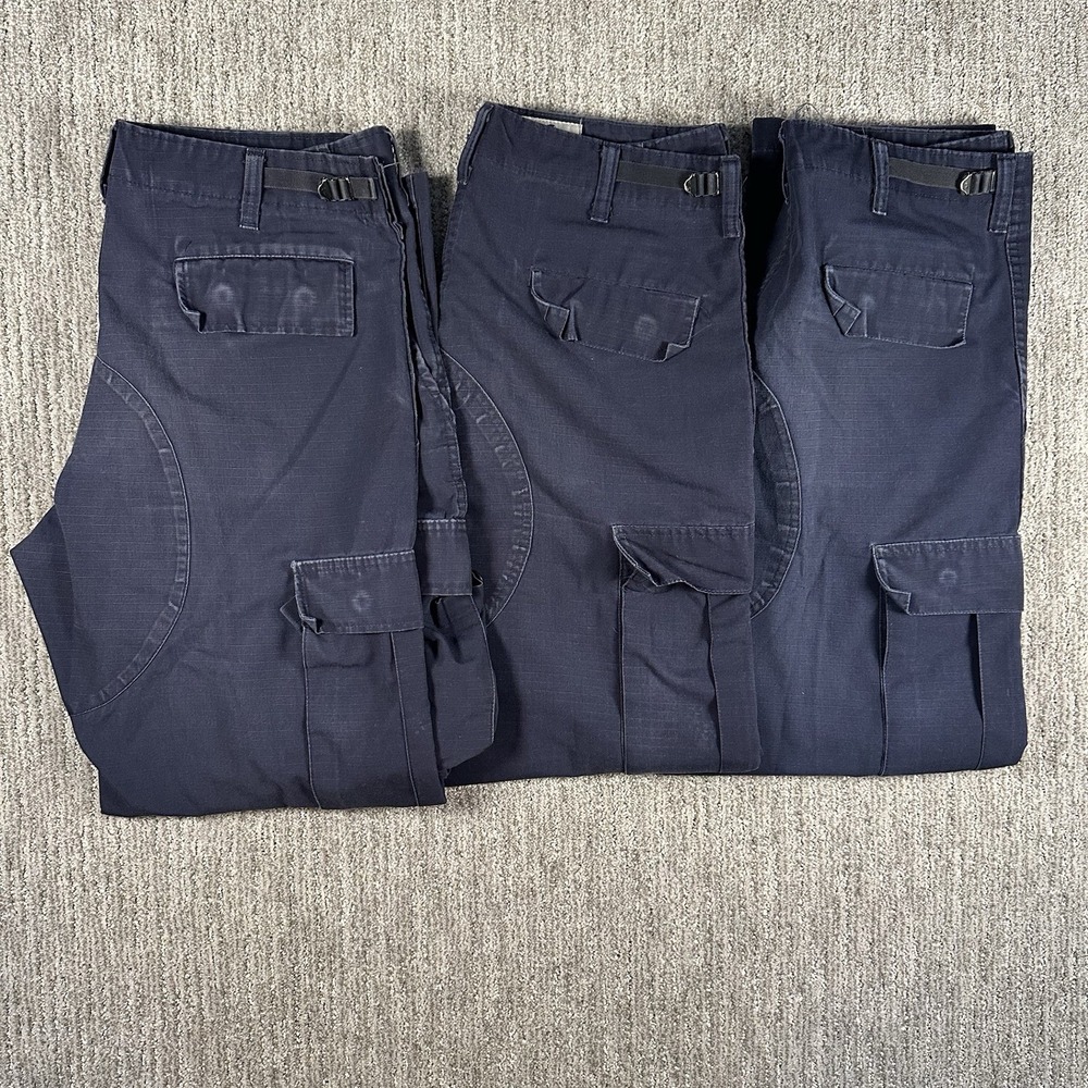 LOT-3 VF Imagewear Pant Med 30-36x32 Blue Cargo Double Knee Tactical Ripstop USA